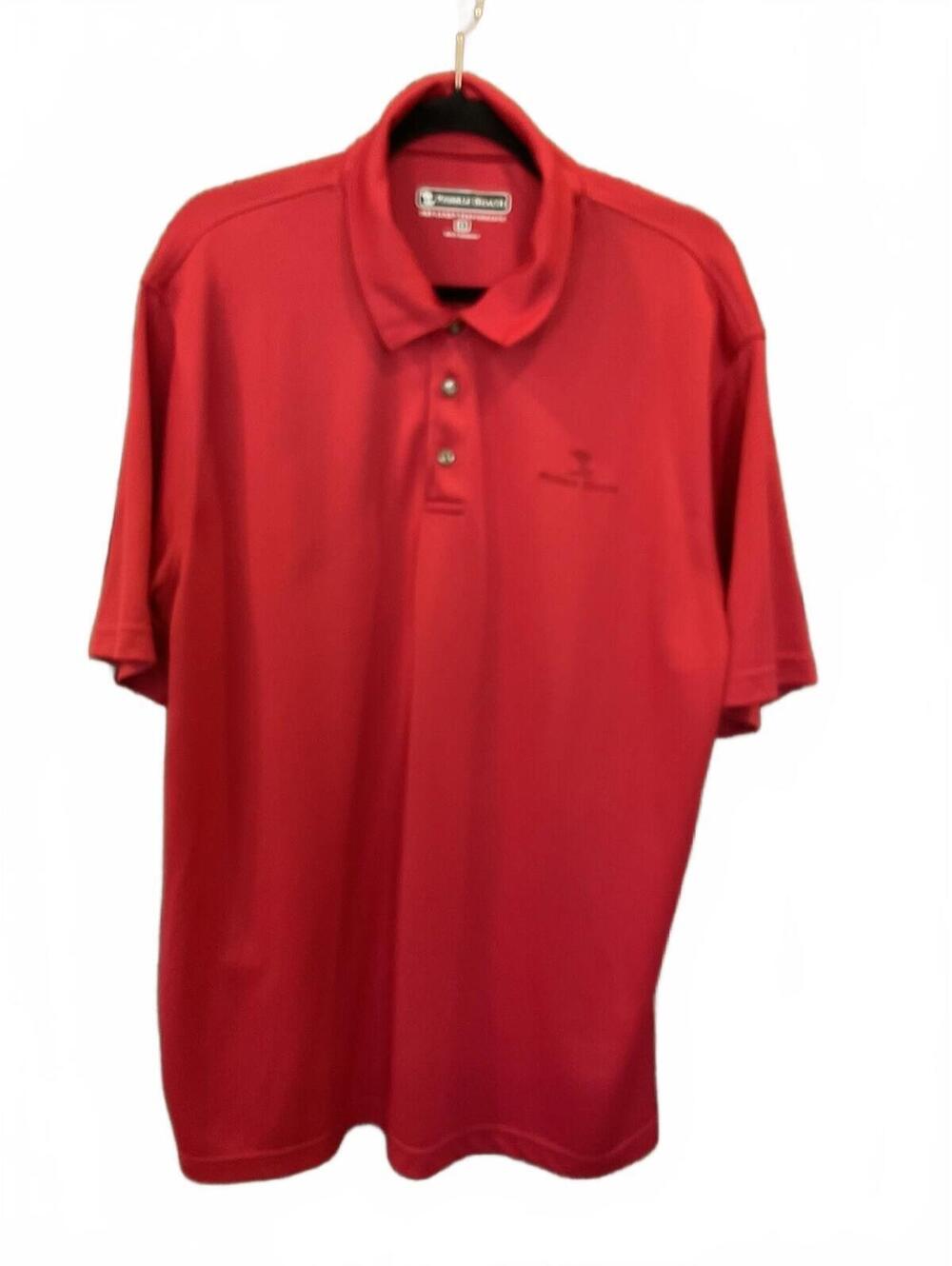PEBBLE BEACH Dry-luxe Mens Red Polo Golf Shirt Size XL